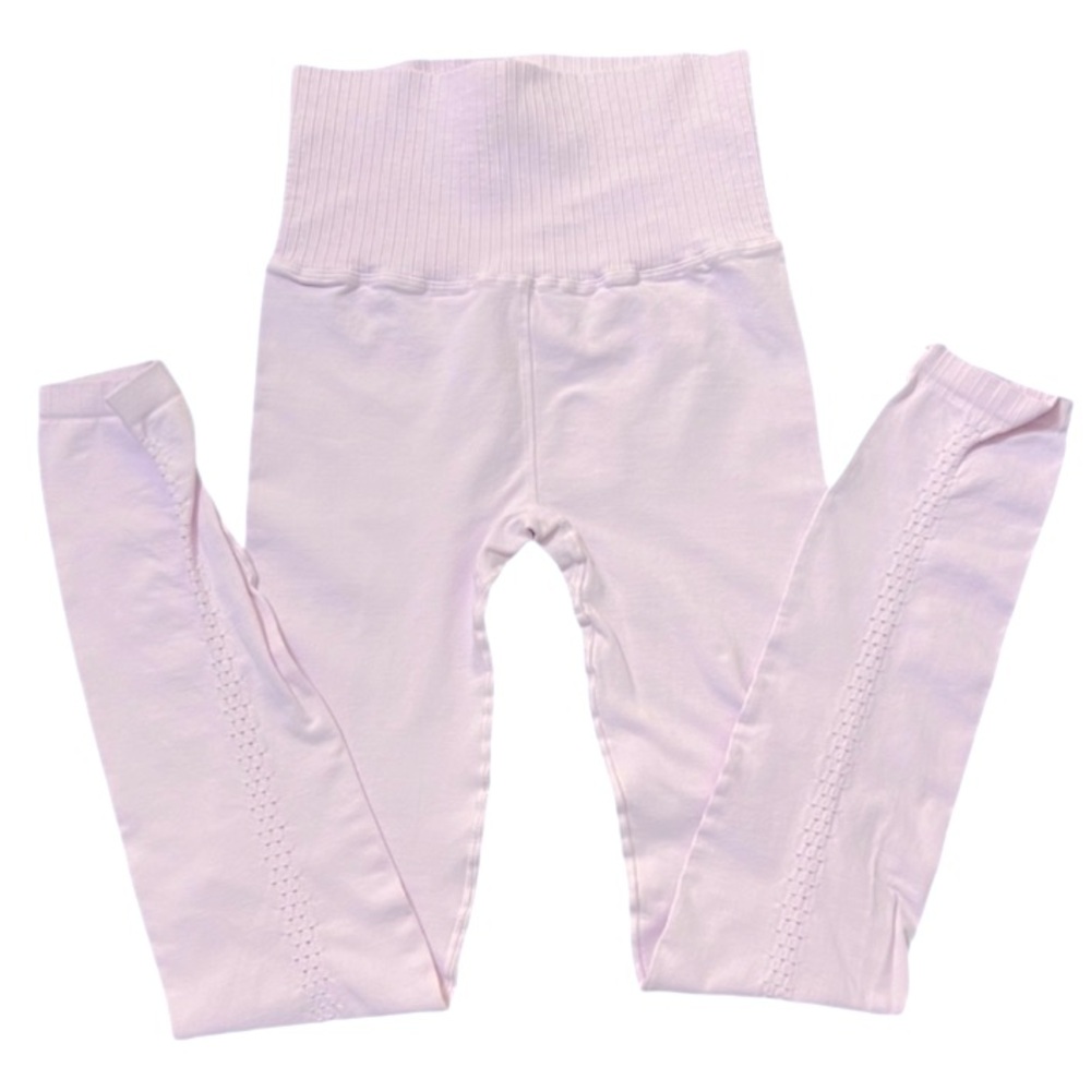 Free People High Rise 7/8 Good Karma Leggings in Light Pink XS/S NWOT